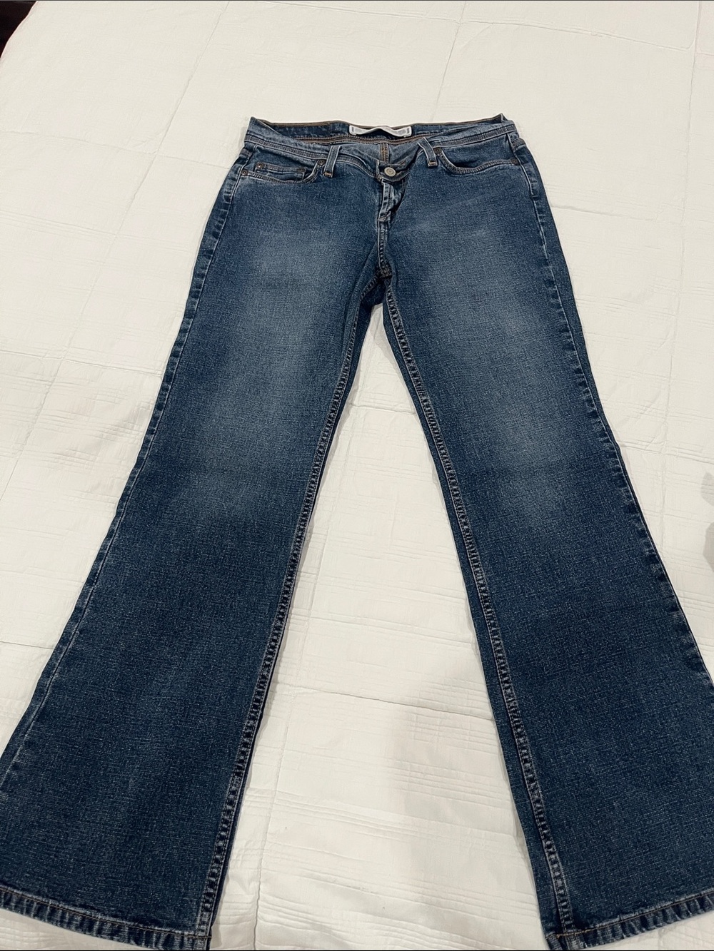 Express Women's Dark Blue Flare Jeans